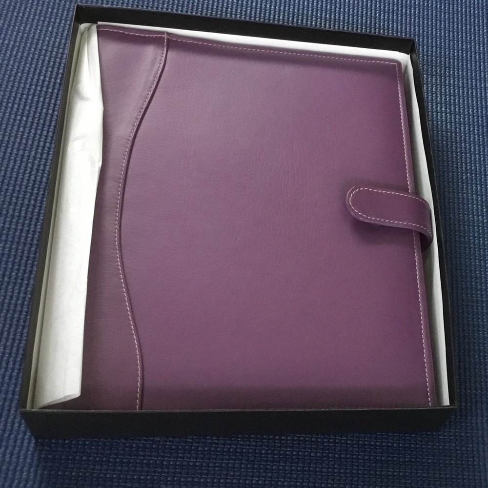 COPY - New never used  purple leather journal in box